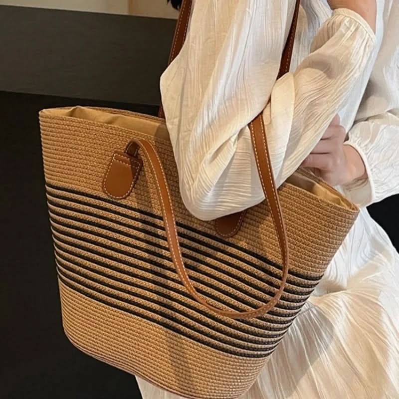 SHORELINE – Large Capacity Straw Shoulder Bag