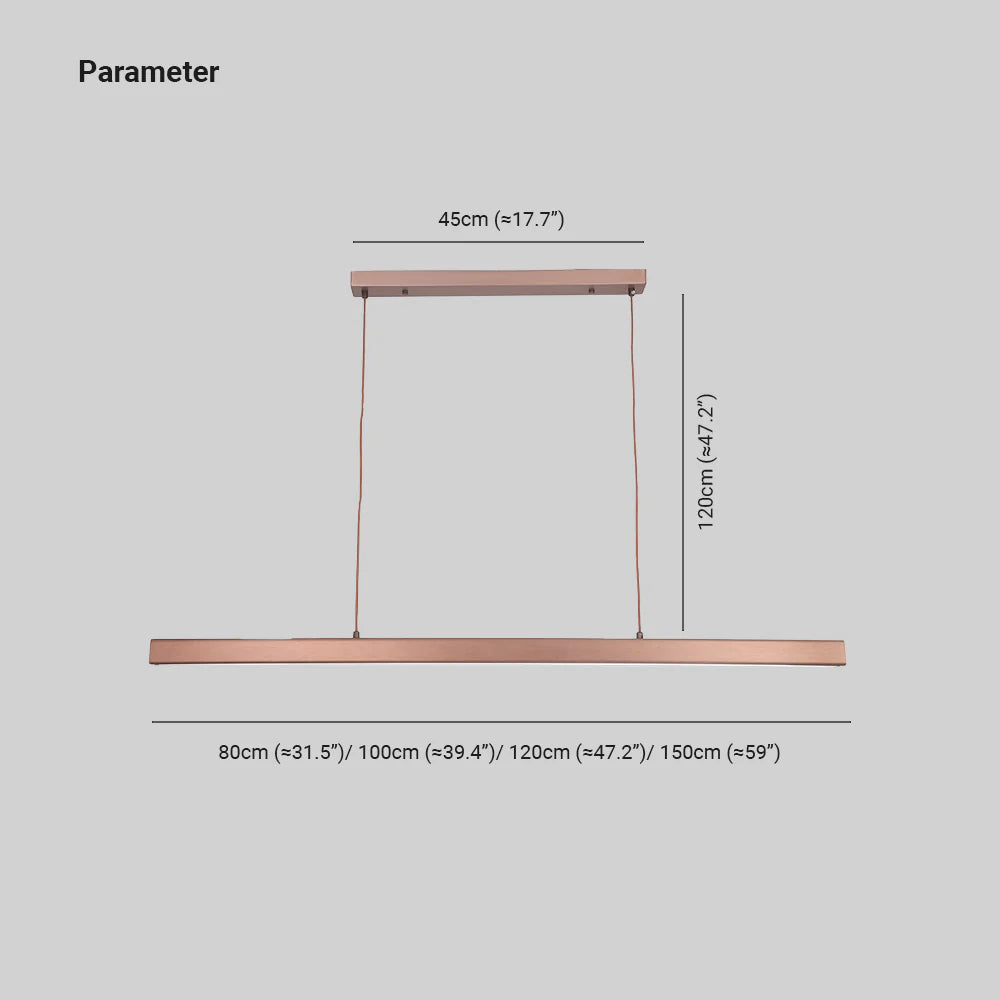 Sleek Overhead LED Bar Light Metal Frame Acrylic Diffuser Adjustable Height Dining Room Kitchen Island
