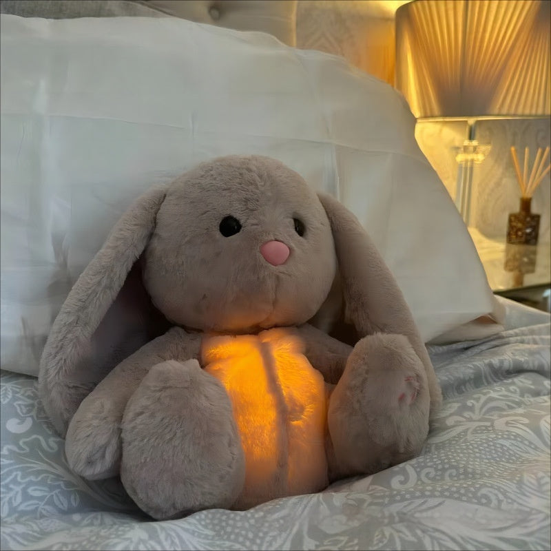 Illuminated Heartbeat Stuffed Animal for Sleep Support | Cozy Companion Toy with Soothing Sound and Gentle Glow for Kids and Grownups