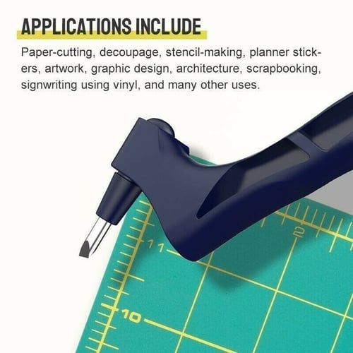 Rotary Craft Knife with 360-Degree Swivel Blade for Paper Cardstock Fabric Vinyl Cutting & Engraving Tool Kit for Scrapbooking DIY Art Proje