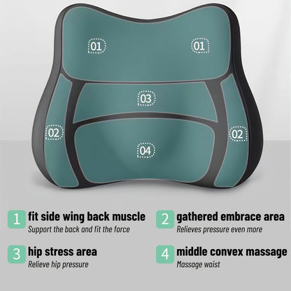 Memory Foam Lower Back Support Cushion for Office Chair, Car Seat & Daily Seating – Ergonomic Posture Corrector Pad for Pain Relief