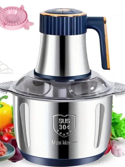 Electric Multi-Purpose Chopper 5 Quart Bowl Stainless Steel 5000 RPM Motor for Meat Vegetables Garlic Onion Salad Prep Home Kitchen Applianc