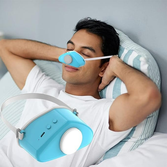 Appareil sans fil de soulagement de l'apnée du sommeil – Système de flux d'air nasal rechargeable pour réduire les ronflements et améliorer la respiration nocturne chez les adultes