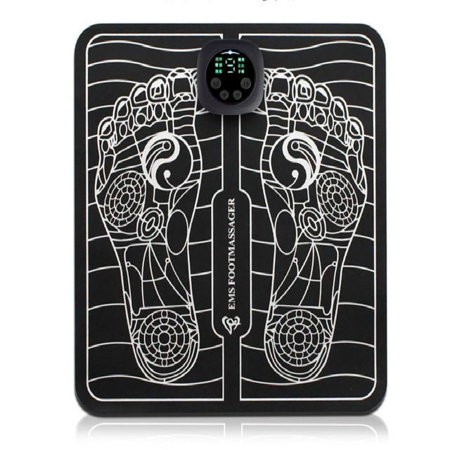 Rechargeable Foot Circulation Massager Mat with EMS Pulse Technology for Pain Relief & Muscle Recovery at Home or Office