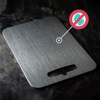 Medical-Grade Titanium Cutting Board – Non-Porous Antibacterial Kitchen Prep Surface for Meat, Vegetables & Fish