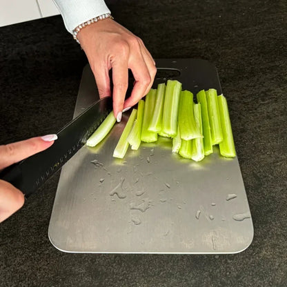 Medical-Grade Titanium Cutting Board – Non-Porous Antibacterial Kitchen Prep Surface for Meat, Vegetables & Fish