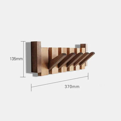 Wall-Mount Piano Key Coat Rack in Solid Wood for Entryway & Bedroom