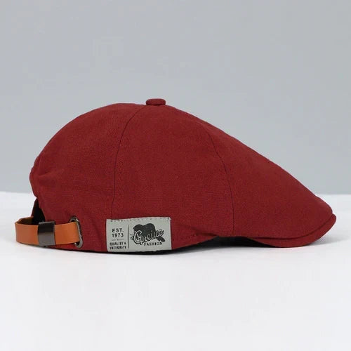 Adjustable Men's Flat Cap - Classic Newsboy Hat in Multiple Colors for Everyday & Formal Wear