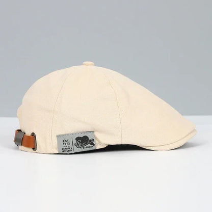 Adjustable Men's Flat Cap - Classic Newsboy Hat in Multiple Colors for Everyday & Formal Wear