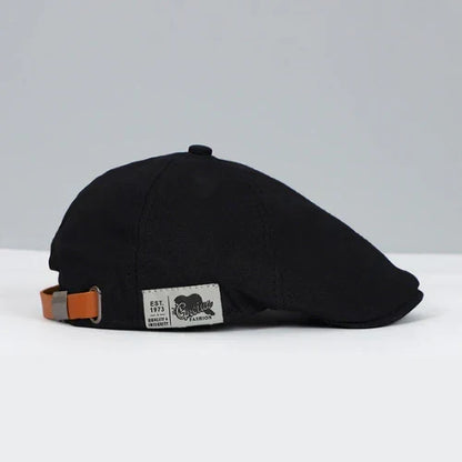 Adjustable Men's Flat Cap - Classic Newsboy Hat in Multiple Colors for Everyday & Formal Wear