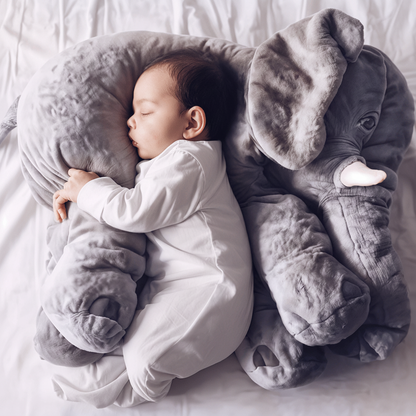 Stuffed Elephant Cuddle Buddy 15.7 Inch Nursery Pillow Kids Bedroom Decor Squishy Animal Companion for Toddlers Babies Crib Nap Time Soft Hu