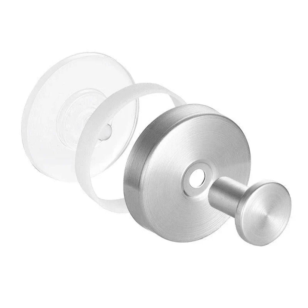 Wall Hooks Suction Cup Mount 4-Pack No Drill Adhesive Organizer for Bathroom Kitchen Towel Robe Coat Hanger Heavy Duty 15 lb Each Hook Set