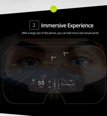 Casque VR mobile pour iPhone et Android, visionneuse de réalité virtuelle pour jeux vidéo et films immersifs à 360°, avec sangles réglables et rembourrage confortable