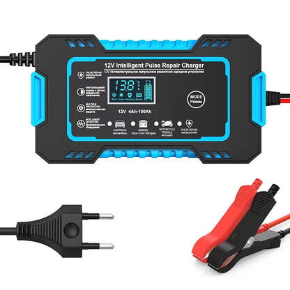 12V 6A Smart Battery Maintainer with Pulse Repair & Auto Shutoff for Cars, Motorcycles & SUVs