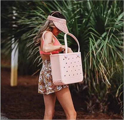 Sacs fourre-tout de plage imperméables et résistants au sable, grand sac fourre-tout imperméable avec trous d'aération et base rigide, sac de plage en EVA pour la salle de sport