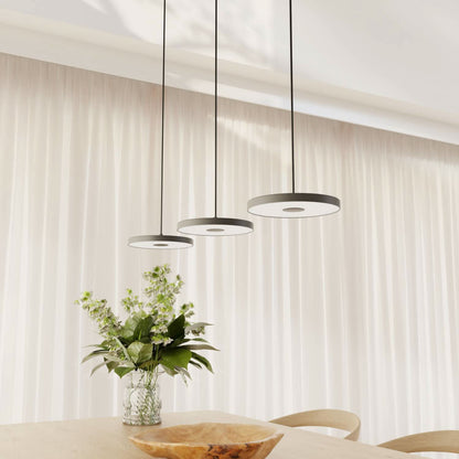 Adjustable Multi-Light LED Ceiling Fixture for Dining Room & Kitchen Island – Black Aluminum Suspended Lamp with Dimmable Color Temperature