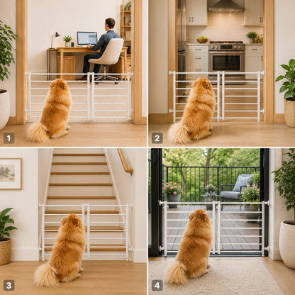 Ortekor No-Drill Expandable Pet Gate for Doorways - Adjustable Indoor Barrier for Small Dogs