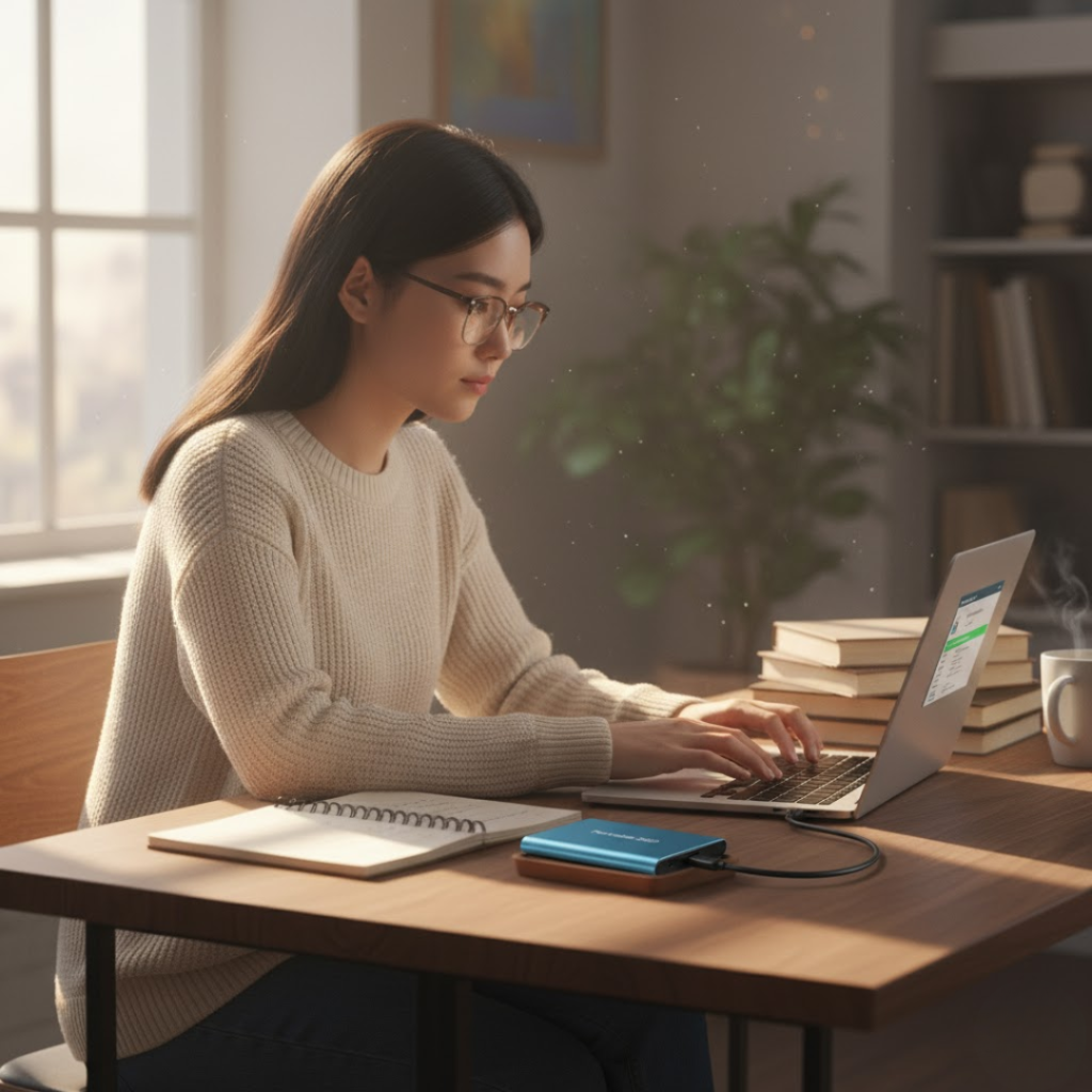 Compact Portable SSD | Fast USB-C External Hard Drive with 1050 MB/s Transfer Speed | Reliable Storage for All Your Files