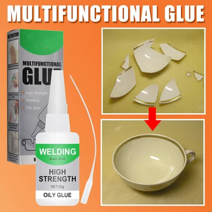 Industrial-Strength Multi-Surface Adhesive for Metal, Wood, Ceramic & Plastic | Fast-Bonding Transparent Repair Glue for Home Workshops, DIY