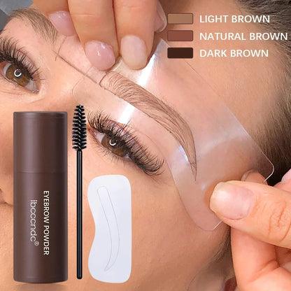 Eyebrow Stamp & Stencil Styling Kit – Quick Shape & Fill Tool for Natural Looking Arches, Includes Multiple Shades & Templates for