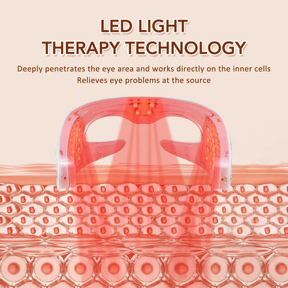 LED Eye Massager with Vibration & Light Therapy for Tired Eyes, Dark Circles & Puffiness – Rechargeable Eye Care Device