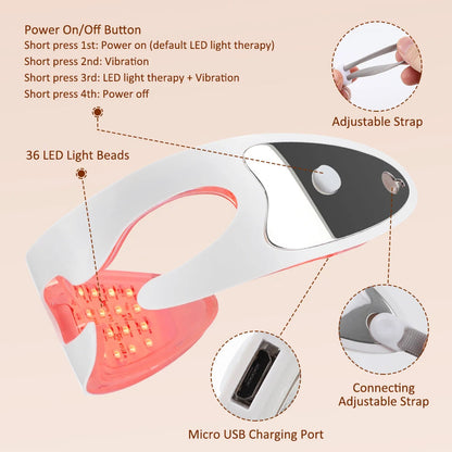 LED Eye Massager with Vibration & Light Therapy for Tired Eyes, Dark Circles & Puffiness – Rechargeable Eye Care Device