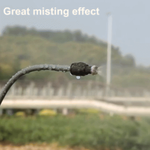 Outdoor Misting System for Patio, Adjustable Height Water Mister with Fine Mist, Garden Hose Patio Mister
