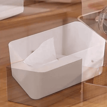 Housse de boîte à mouchoirs Cleo - Couvercle en bambou, design minimaliste