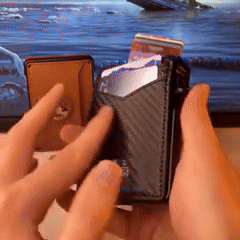 Ortekor Slim Pop-Up Wallet with AirTag Pocket & RFID Blocking | Compact Design for Easy Tracking