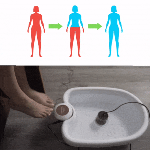 Vital Cleanse | Bain de pieds ionique pour la désintoxication avec regain d'énergie naturelle | Détente et bien-être à domicile