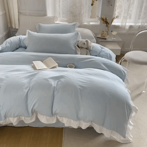 CottageRuffle – Cotton Ruffle Bedding 4-Piece Set