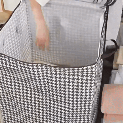 Haven Storage Box - Durable Houndstooth Collapsible Container
