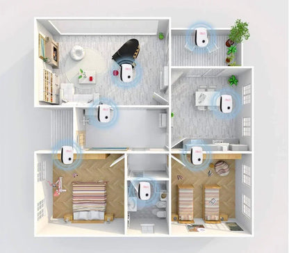 Répulsif antiparasitaire à ultrasons à brancher pour souris, rats, insectes et rongeurs, intérieur et extérieur, sans danger pour les enfants et les animaux domestiques, protection de la maison sans produits chimiques