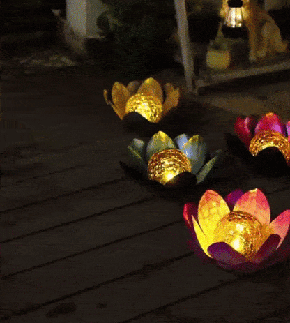 SerenityGlow – Solar Lotus Lantern for Charming Outdoor Spaces