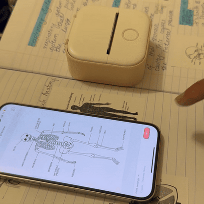 Pocket Photo Printer | Portable Wireless Printer with Bluetooth Connectivity | Compact Design for Inkless Printing On-the-Go