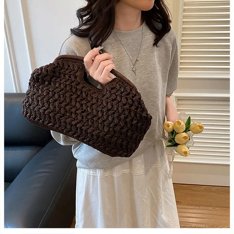 LUXEWEAVE – Sac à bandoulière en raphia tressé