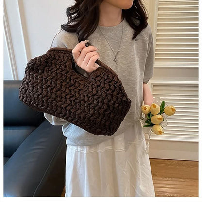 LUXEWEAVE – Sac à bandoulière en raphia tressé
