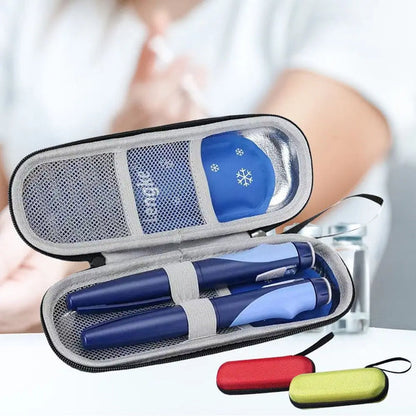 Portable Medication Cooler Travel Case with Reusable Ice Packs for Temperature-Sensitive Supplies