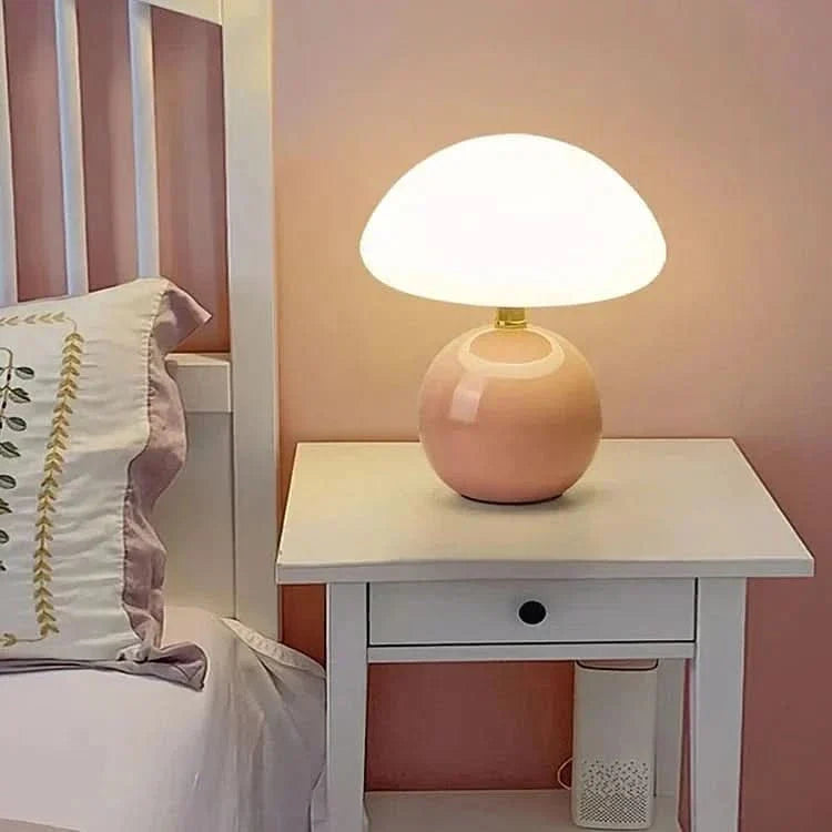 CAPLORA – Modern Mushroom Table Lamp for Gentle Ambient Glow