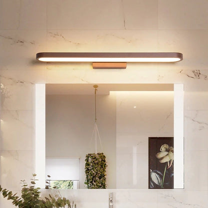 Linear LED Vanity Light 31 in Aluminum Mirror Bar Fixture Black Bathroom Makeup Lighting Strip for Grooming Task Illumination Powder Room Dr