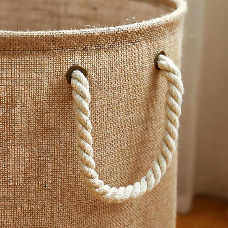 Cleo Laundry Hamper - Cotton-Linen, Waterproof Design