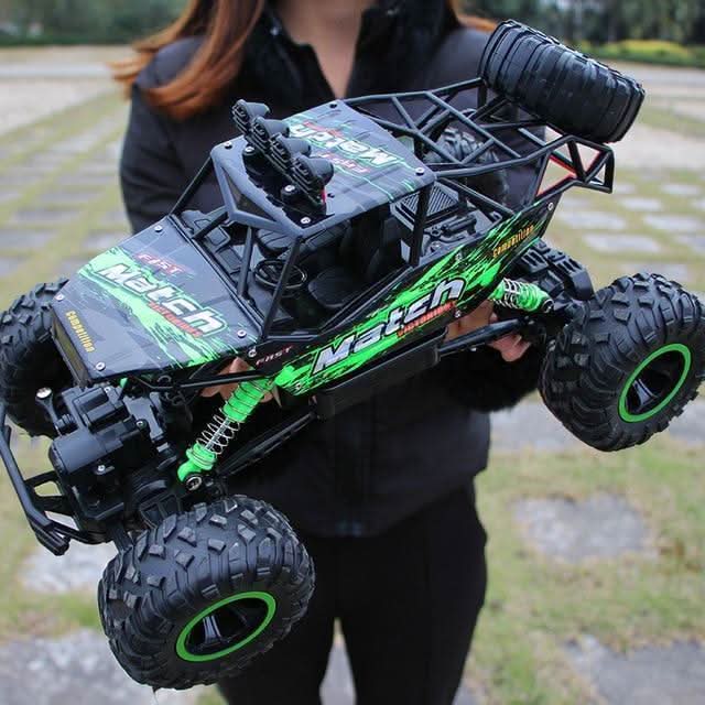 All-Terrain 4WD Radio-Controlled Truck 14" 2.4GHz Wireless High-Speed Crawler for Kids & Hobbyists Dirt Grass Rock Climbing Backyard Racing