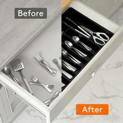 FLEXITRAY – Organisateur de couverts extensible pour tiroirs de cuisine