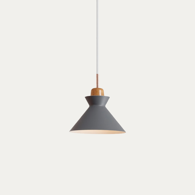 Wooden Hanging Light Fixture 11 inch E27 Socket Modern Nordic Ceiling Lamp for Bedroom Living Room Dining Area Kitchen Island Entryway Hallw