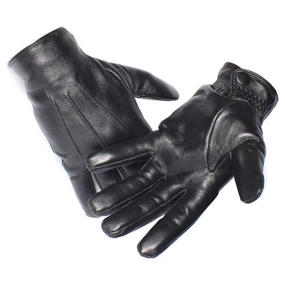 Genuine Sheepskin Winter Gloves with Fleece Lining for Men & Women – Waterproof Cold Weather Hand Protection for Driving & Everyday Wear