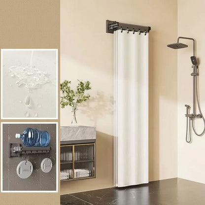 DRYDIVA – Foldable Shower Curtain Rod Partition Set