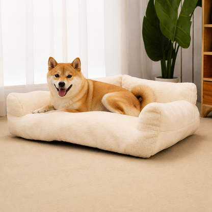 Ortekor Cozy Winter Washable Dog Bed (Anti-Slip Base)