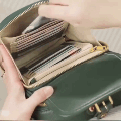 Sac à bandoulière à double poche Ortekor | Cuir PU avec fermetures éclair antivol | Accessoire élégant pour une liberté de mouvement totale