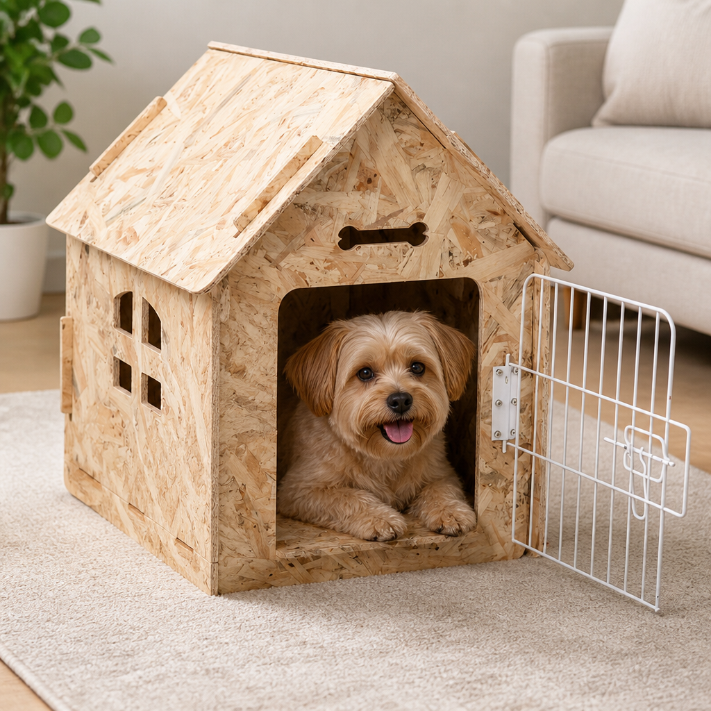 Ortekor Elevated Wood & Ventilated Pet House (For Small Dogs & Cats)