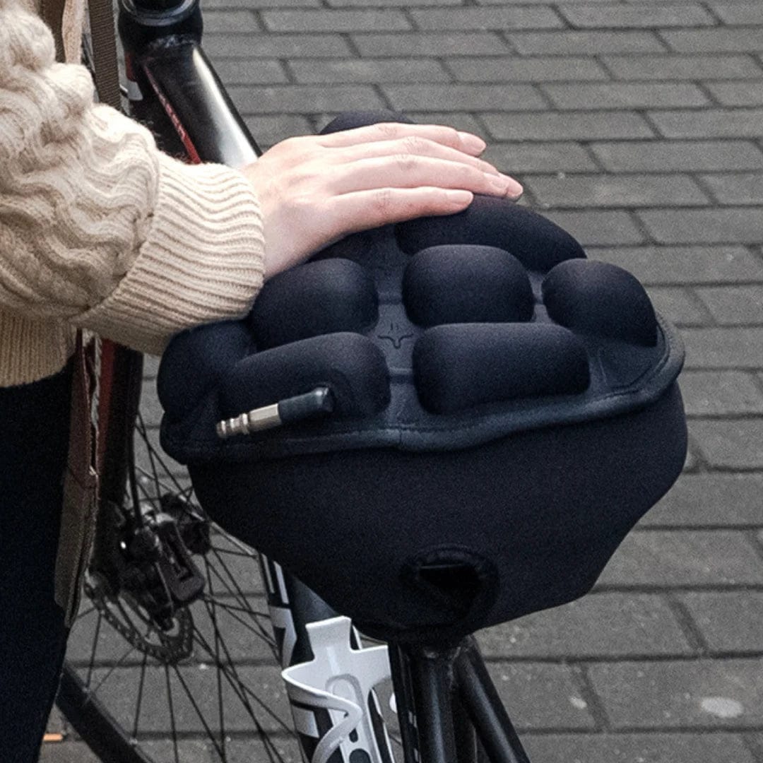 Inflatable Bike Seat Cushion with Air Shock Absorption & Ventilated Design for Comfort on Long Rides – Adjustable Pressure Bicycle Saddle